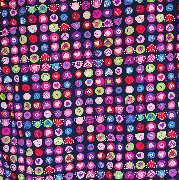 (789) Zoe+Chloe Woman's Colorful Icon dots Scrubs, Size: Small Color: Black - Picture 10 of 11